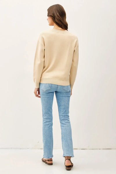 EVERYDAY COZY ESSENTIAL SOFT BASIC ROUND NECK SWEATER