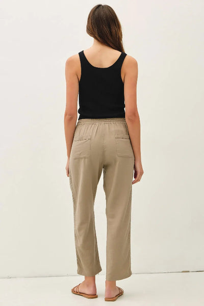 crochet detail linen pants
tapered linen pants women
crochet lace trim pants
linen pants with pockets
drawstring linen pants
