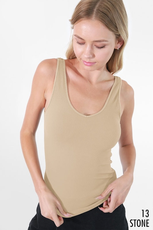 RIBBED REVERSIBLE TANK TOP
