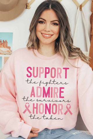 BREAST CANCER AWARENESS GRAPHIC SWEATSHIRT