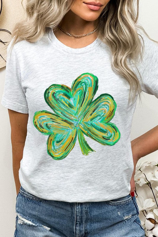 PAINTED SHAMROCK ST. PATRICK'S DAY GRAPHIC TEE