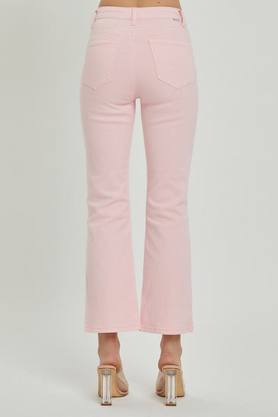 HIGH RISE CROP STRAIGHT PANTS