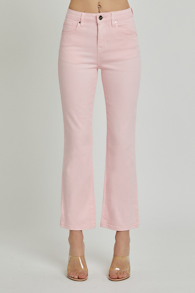 HIGH RISE CROP STRAIGHT PANTS