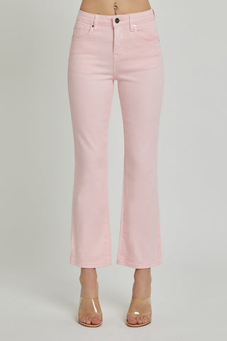 HIGH RISE CROP STRAIGHT PANTS