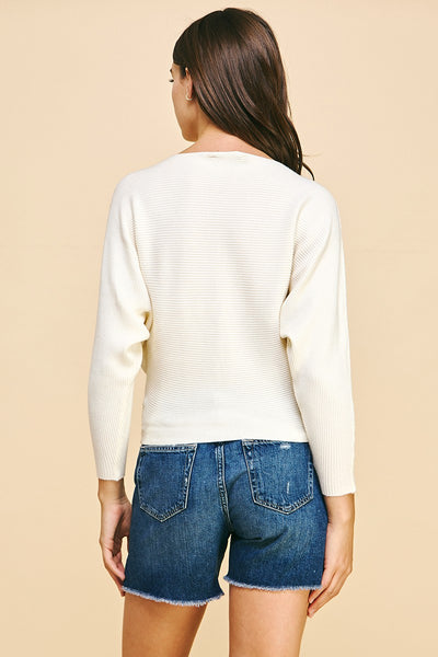 CLASSIC AND COMFY DOLMAN SLEEVES SWEATER