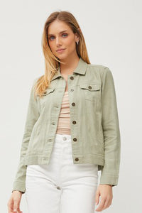 LIGHTWEIGHT LINEN BLEND BUTTONED SHACKET