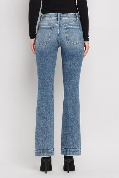 MID RISE MOUNT BRUCE SEAMLESS WAISTBAND BOOTCUT JEANS