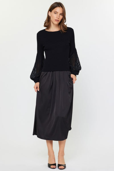 CELEBRATION READY RIBBED CAMI AND SWEATER DRESS SET