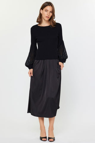 CELEBRATION READY RIBBED CAMI AND SWEATER DRESS SET