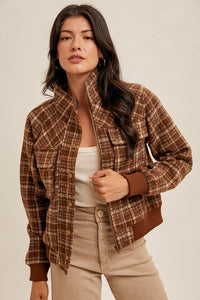 BEAUTIFUL MULTI TWEED TEXTURED BOMBER JACKET