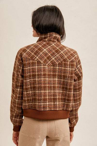 BEAUTIFUL MULTI TWEED TEXTURED BOMBER JACKET