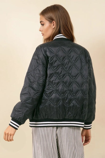 CLOSET ESSENTIAL QUILTED OPEN CARDIGAN WITH SIDE SLANT POCKET