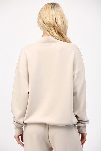 ULTRA SOFT MODAL BLEND COWL NECK SWEATSHIRT