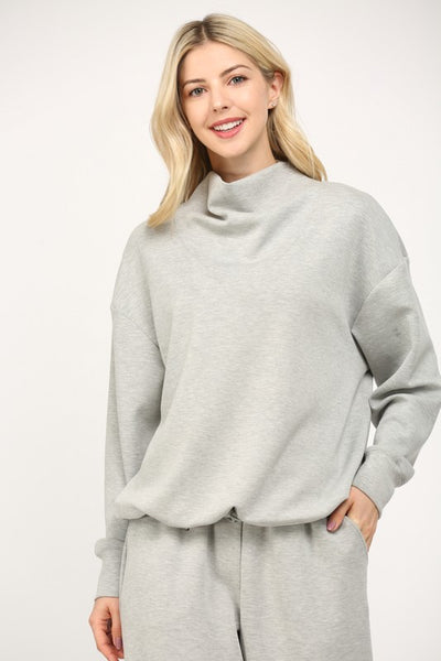 ULTRA SOFT MODAL BLEND COWL NECK SWEATSHIRT