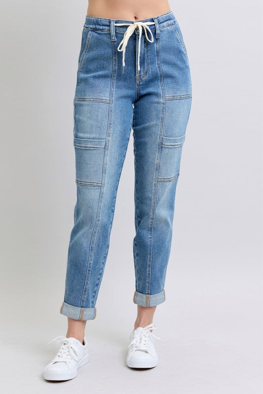 COMFORT STRETCH CUFFED DENIM JOGGER