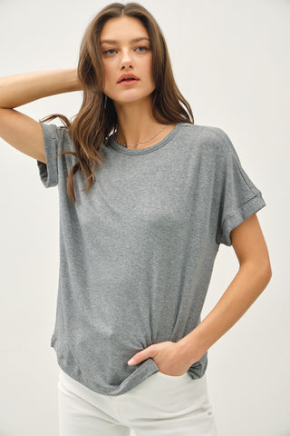 CLOUDLIGHT COMFORT LIGHTWEIGHT MODAL BASIC FLOWY TEE