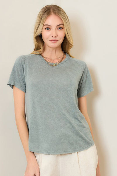 SOFT SOLID HACCI SLUB RAGLAN SS TEE