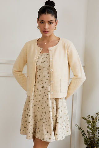 LIGHT WEIGHT AND COZY BUTTON UP LONG-SLEEVE SWEATER CARDIGAN