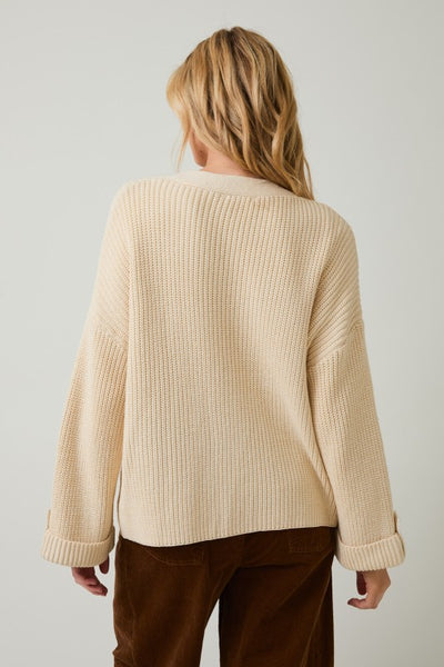 ULTRA COZY OVERSIZED-BUTTON UP SWEATER