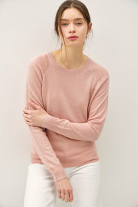 ESSENTIAL WOOL BLEND RAGLAN SLEEVE FINE SWEATER