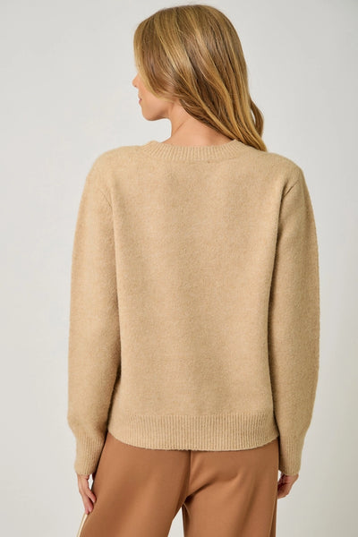 CUTE WEEKEND VIBES ALPACA MOTIF SWEATER