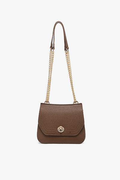 LOTTIE TWIST LOCK CROSSBODY BAG W/CHAIN STRAP