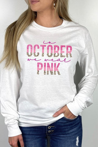 WE WEAR PINK- LEOPARD PRINT LONG SLEEVE