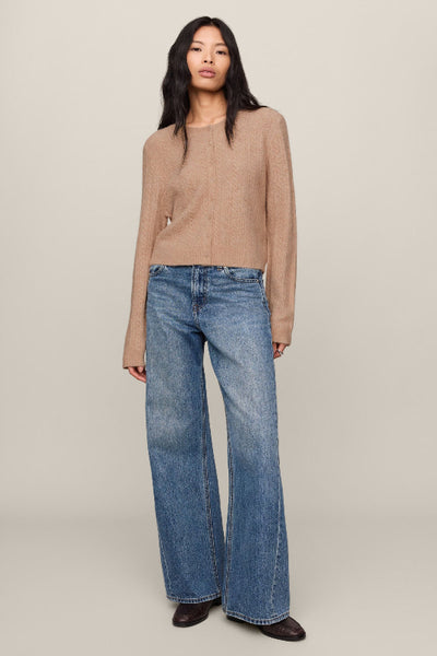 Z Supply Medina Pointelle Cardigan; Z Supply Macaroon cardigan; Z Supply ZW263444; women's pointelle cardigan; women's button front cardigan; crew neck knit cardigan; long sleeve pointelle sweater; women's neutral cardigan; cropped pointelle cardigan; textured knit cardigan.