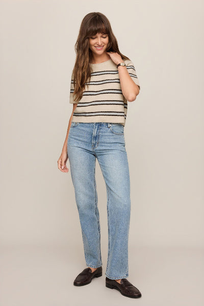 Z Supply stripe sweater
oatmeal stripe knit top women
short sleeve crew neck sweater
women's stripe sweater tee
cotton blend knit sweater top
Y/D stripe short sleeve knit
Z Supply Gatewood sweater
casual stripe crew neck top
women's everyday knit sweater
Parisian stripe knit top women