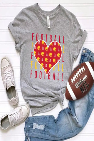 IOWA FOOTBALL WITH HEART GRAPHIC