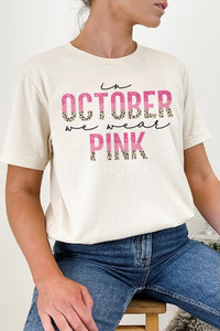 WE WEAR PINK- LEOPARD PRINT SHORT SLEEVE