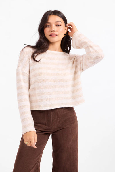 cream taupe stripe crewneck sweater
brushed knit stripe top women
Sadie and Sage Billie crewneck top
soft stripe crewneck sweater women
cream taupe knit sweater top
relaxed fit crewneck stripe sweater
women's brushed stripe pullover sweater
neutral stripe knit top women's fashion
cozy crewneck sweater women fall
polyester rayon blend stripe sweater top