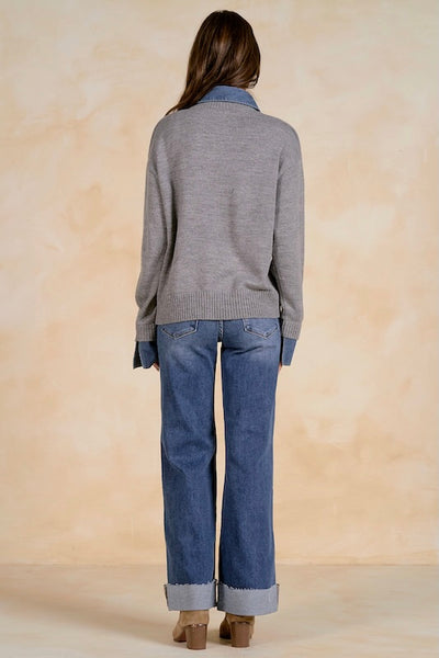 Elan denim collar sweater women
gold button pullover sweater women
denim collar knit sweater heather grey
mixed media sweater women
quarter button denim collar sweater
oversized grey pullover sweater women
Elan women's sweater grey
faux layered denim collar sweater
acrylic wool blend pullover women
denim detail knit sweater women