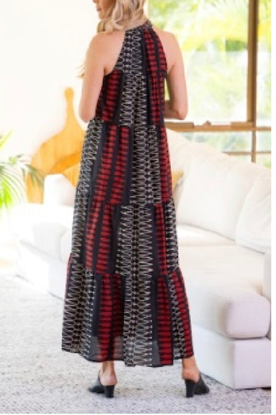 STATEMENT MAKING YINDI COTTON LAYERED MAXI DRESS