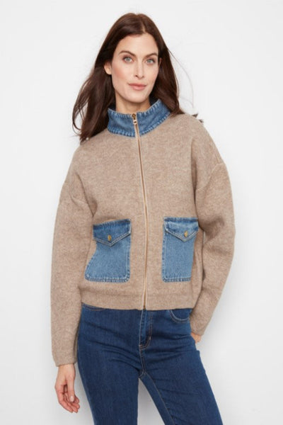 Charlie B denim detail sweater jacket
knit jacket with denim collar women
denim pocket zip sweater jacket
heather sand knit bomber jacket
mixed media sweater jacket women
Charlie B zip sweater jacket
denim trim knit jacket women
bomber style sweater jacket women
knit zip jacket with denim pockets
Charlie B women's jacket heather sand