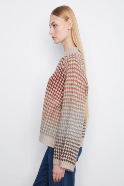 Charlie B mock neck knit sweater
multicolor checkerboard knit sweater women
ombré knit sweater boho style
women's 3/4 sleeve mock neck sweater
cranberry beige checkerboard sweater
Charlie B multicolor knitwear
relaxed boxy knit sweater women
warm tone checkerboard knit top
textured knit mock neck pullover
women's artisan knit sweater fall
