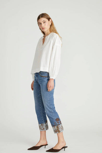 Driftwood Colette Paisley Petal jeans
embroidered cuff straight crop jeans
paisley floral embroidered denim women
medium wash straight crop jeans
artisan detail cropped jeans women
rolled cuff embroidered jeans boutique
Driftwood denim straight leg crop
women's embroidered denim mid rise
cropped straight leg jeans with embroidery
statement denim jeans paisley floral cuff
Done! Here's your full breakdown for the **COLETTE X PAISLEY PETAL STRAIGHT CROP**: --- **Descriptive Words/Phrases:** - Paisley Petal - M