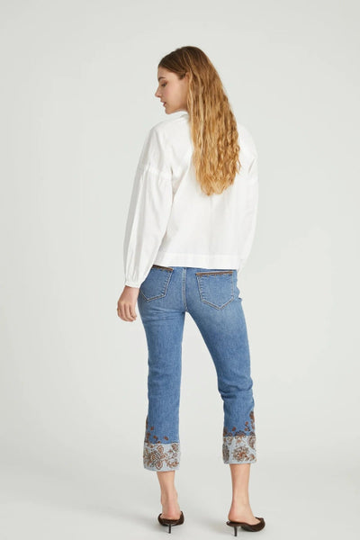 Driftwood Colette Paisley Petal jeans
embroidered cuff straight crop jeans
paisley floral embroidered denim women
medium wash straight crop jeans
artisan detail cropped jeans women
rolled cuff embroidered jeans boutique
Driftwood denim straight leg crop
women's embroidered denim mid rise
cropped straight leg jeans with embroidery
statement denim jeans paisley floral cuff
Done! Here's your full breakdown for the **COLETTE X PAISLEY PETAL STRAIGHT CROP**: --- **Descriptive Words/Phrases:** - Paisley Petal - M