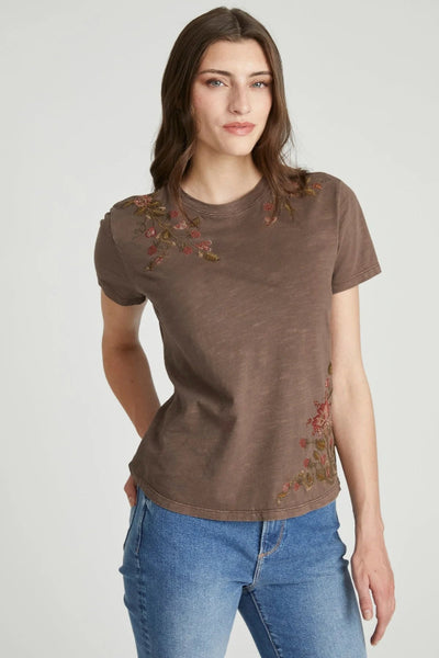Driftwood Rosevine embroidered t-shirt
floral embroidered cotton tee women
vintage wash embroidered crew neck tee
brown garment dyed t-shirt women
relaxed fit embroidered tee boutique
rosevine floral embroidery top women
artisan embroidered casual tee women
100% cotton embroidered t-shirt women
Driftwood denim embroidered top
boho floral embroidered short sleeve tee