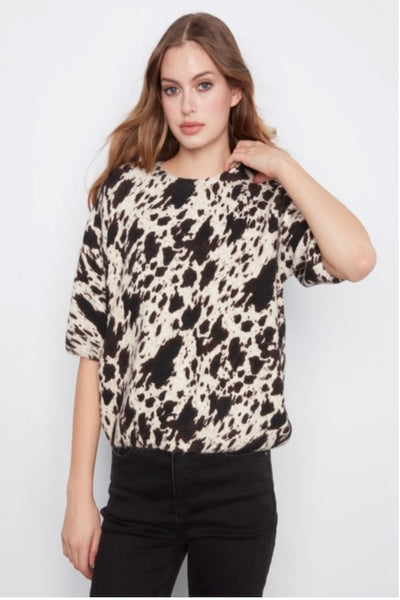 printed balloon sweater women
abstract animal print sweater women
Charlie B printed knit sweater
elbow sleeve sweater women boutique
cow print knit sweater women
mock neck printed sweater women
balloon shape sweater black white print
women's abstract print pullover sweater
recycled polyester knit sweater women
boutique statement sweater women's fashion