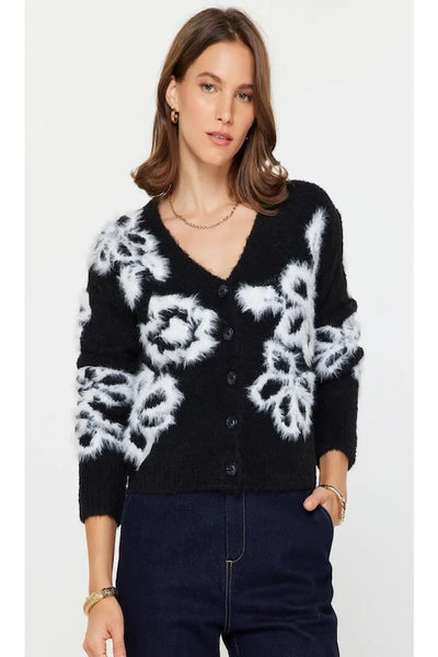 COZY AND CHIC FLORAL SWEATER CARDIGAN