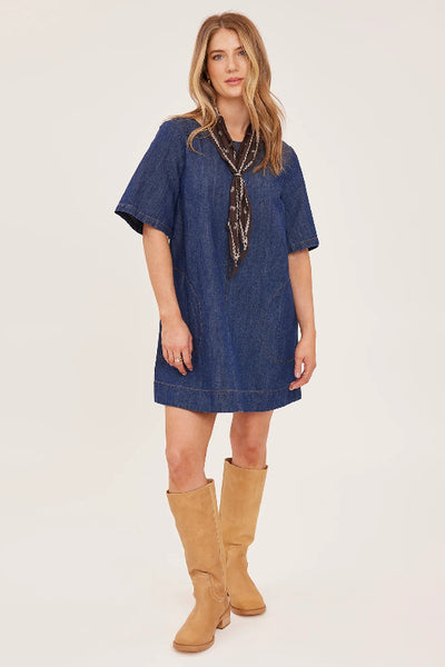 Gentle Fawn Penelope Dress
dark wash denim mini dress women
denim dress with pockets women
boat neckline denim mini dress
cotton linen denim dress women
contrast topstitching denim dress
A-line denim mini dress casual
lived-in wash denim dress boutique
women's short sleeve denim dress fall
Gentle Fawn denim dress dark wash