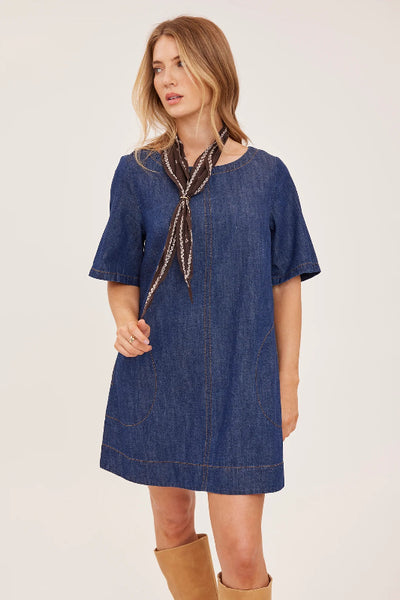 Gentle Fawn Penelope Dress
dark wash denim mini dress women
denim dress with pockets women
boat neckline denim mini dress
cotton linen denim dress women
contrast topstitching denim dress
A-line denim mini dress casual
lived-in wash denim dress boutique
women's short sleeve denim dress fall
Gentle Fawn denim dress dark wash