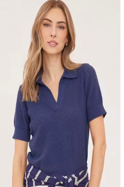 Gentle Fawn Tatum Pullover
Gentle Fawn short sleeve top
women's cotton slub polo top
open collar pullover top women
navy blue knit pullover top
short sleeve collared top boutique
women's resort casual top
cotton spandex pullover top
polo collar knit top women
Gentle Fawn GF2607-3177