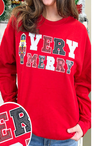 HOLIDAY READY NUT CRACKER VERY MERRY SWEATSHIRT