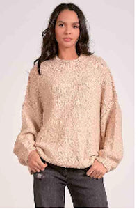 PLUSH AND CHIC BOUCLE SWEATER