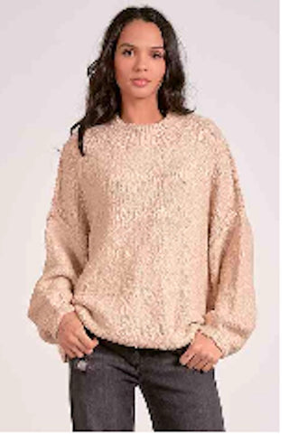 PLUSH AND CHIC BOUCLE SWEATER