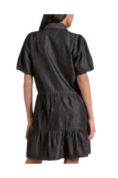 MODERN ELEGANCE ELAN DARK GRAY WASH SHIRT DRESS