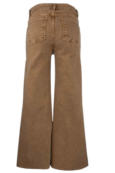 MEG HIGH RISE FAB AB WIDE LEG RAW HEM-LONG INSEAM