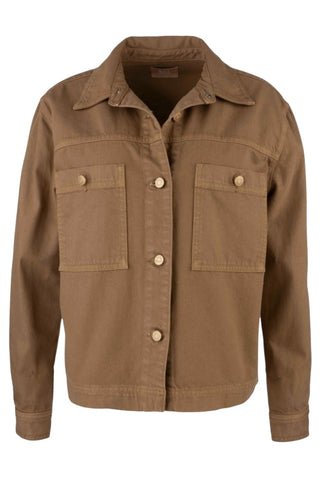 KUT FROM THE KLOTH BARB- DENIM JACKET WITH SHIRT COLLAR AND POCKETS